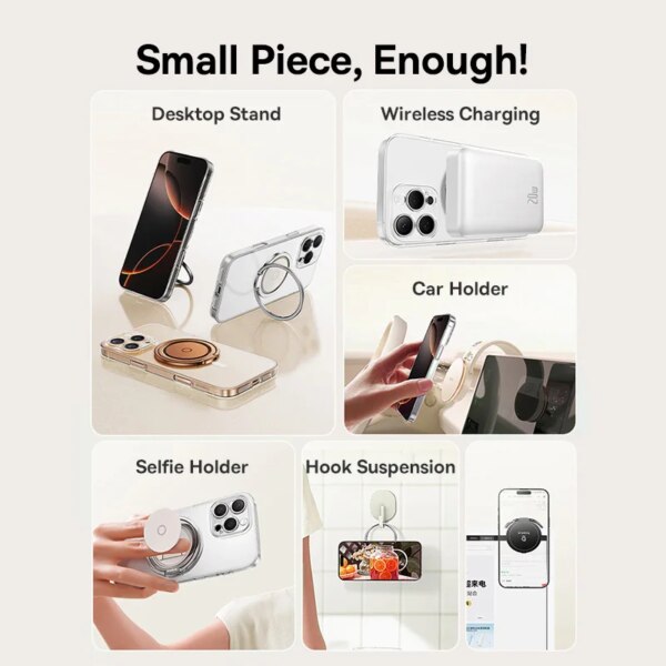 Baseus MagPro Series II Magnetic Ring Phone Holder Stand 360° Rotation for MagSafe iPhone 16 15 Pro Max - Image 3