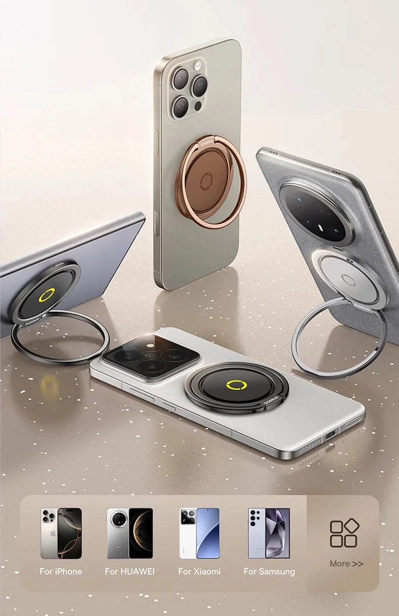 【Born for MagSafe】Baseus Magnetic Dual Ring Phone Holder Support Wireless Charge for iPhone 16 15 Pro Max Ultra Thin Phone Stand