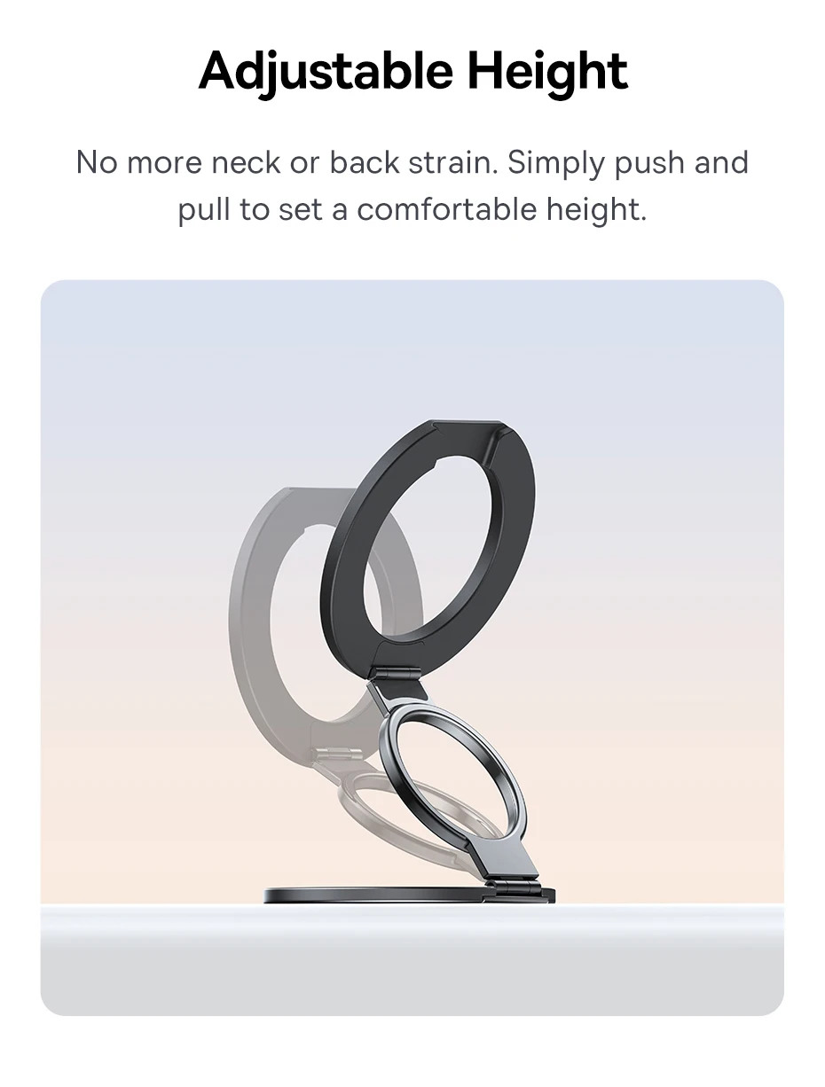 Baseus Magnetic Dual Ring Phone Holder for iPhone 16 15 Double Sided Magnetic Cellphone Grip Kickstand for Samsung Bracket Stand