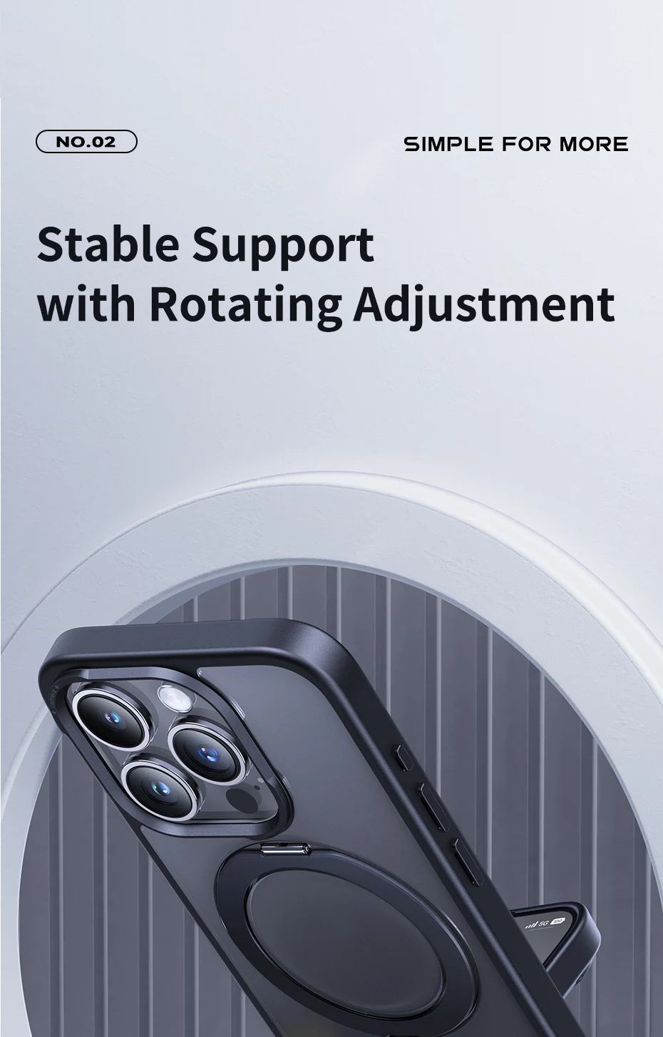 Baseus Magnetic Ring Stand Case for iPhone 16 15 Pro Max Case 360° Rotation Cover for iPhone 15 Pro Plus Magnet Kickstand Case