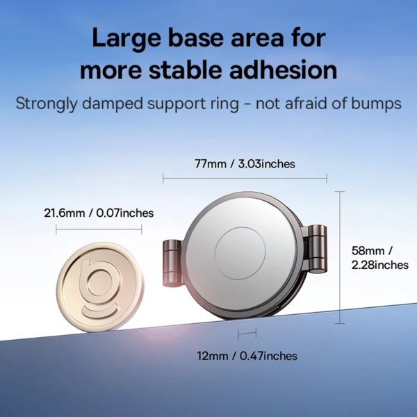 Baseus Magnetic Car Phone Holder Foldable Mount Stand Dashboard Center Console Paste for iPhone 12-16 Samsung Xiaomi - Image 5