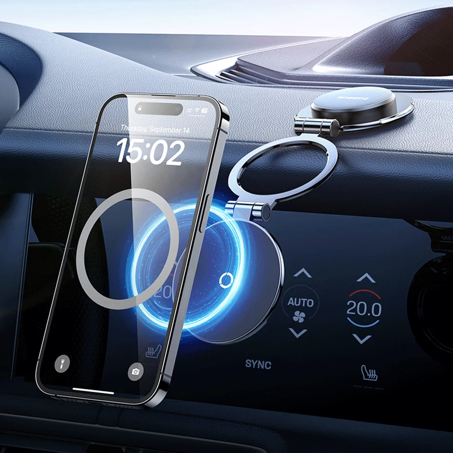 Baseus Magnetic Car Mobile Phone Holder Foldable Mount Stand for iPhone 12-16 Xiaomi Samsung Center Console Dashboard Paste