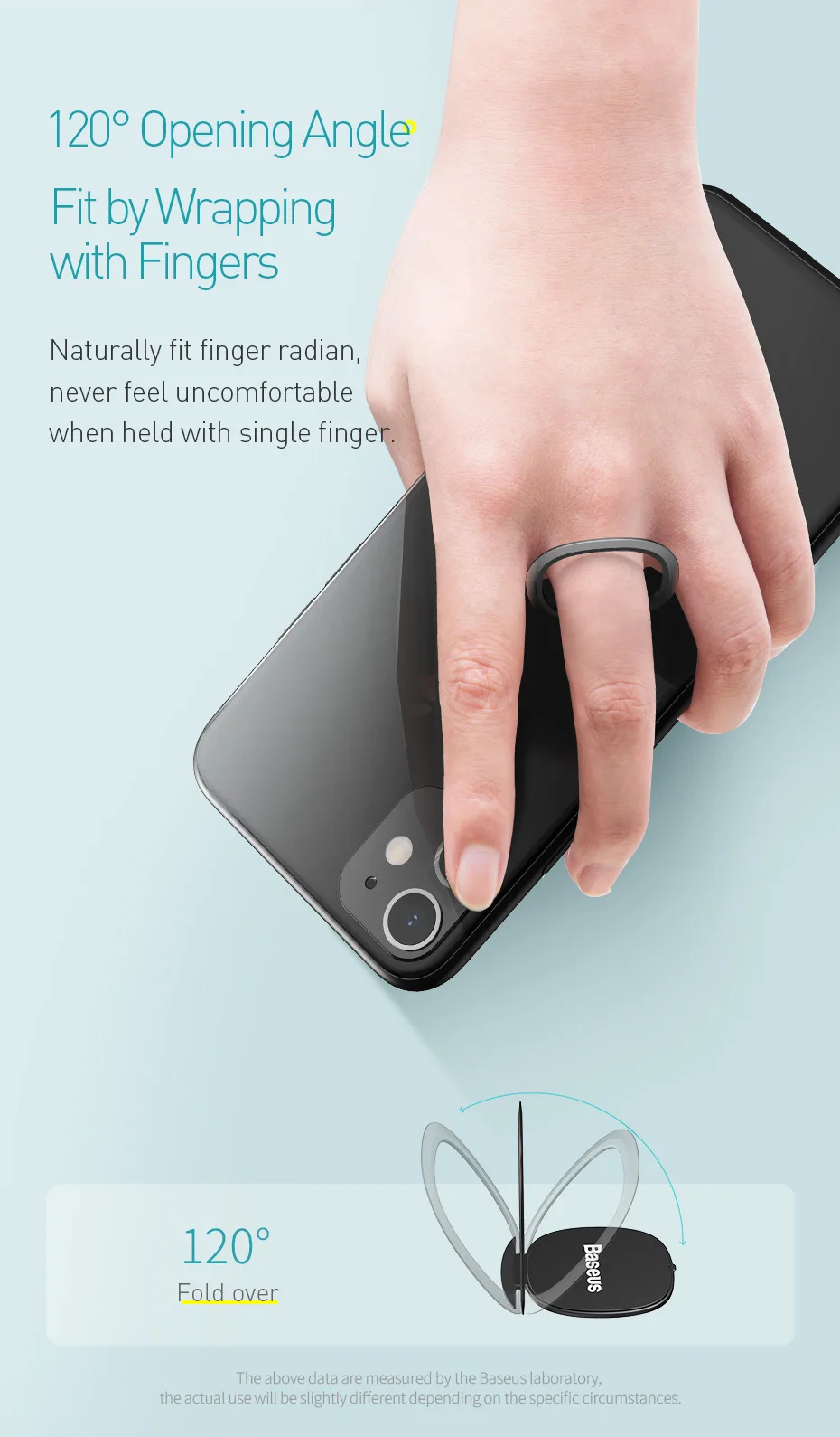 Baseus Mini Finger Ring Phone Holder Portable Metal Ring Stand for iPhone 16 15 14 13 Pro Max Xiaomi Samsung Mobile Phone Holder