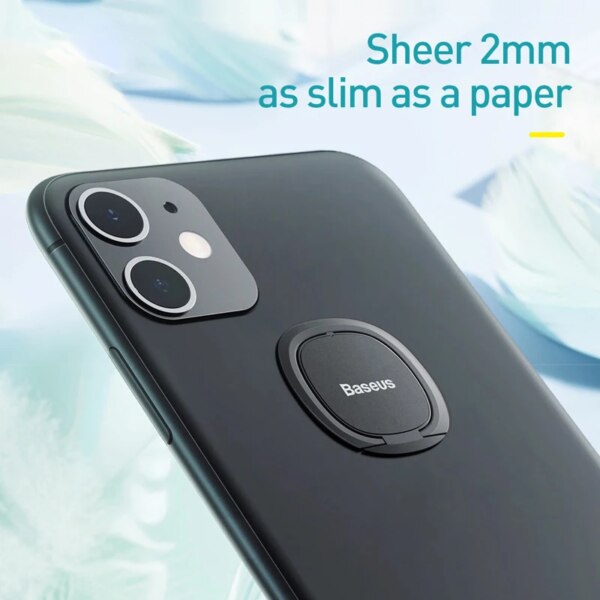 Baseus Invisible Phone Ring Holder Ultra-Thin 2.1mm Magnetic Grip Stand 360° Rotation - Image 6