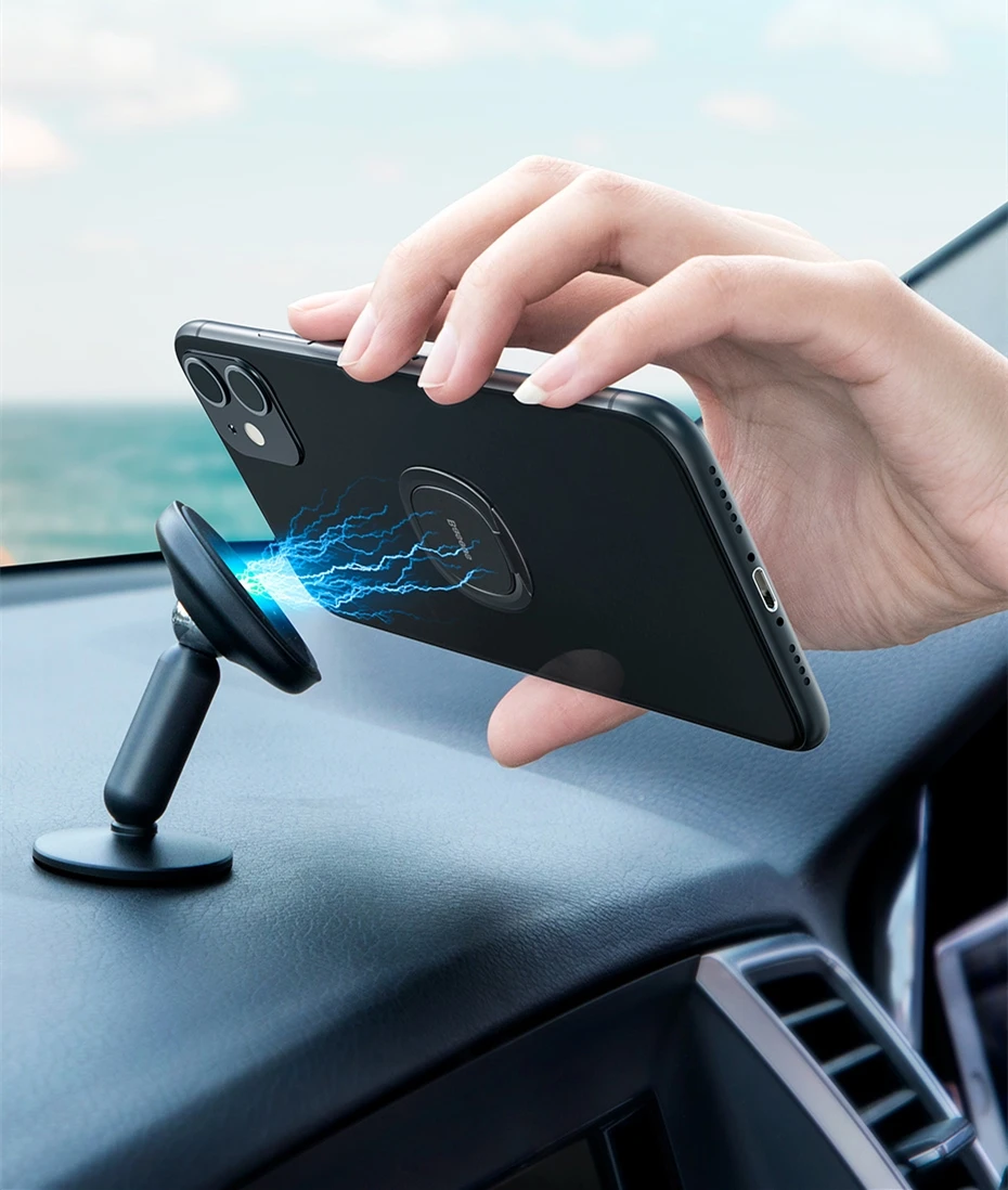 Baseus Mini Finger Ring Phone Holder Portable Metal Ring Stand for iPhone 16 15 14 13 Pro Max Xiaomi Samsung Mobile Phone Holder