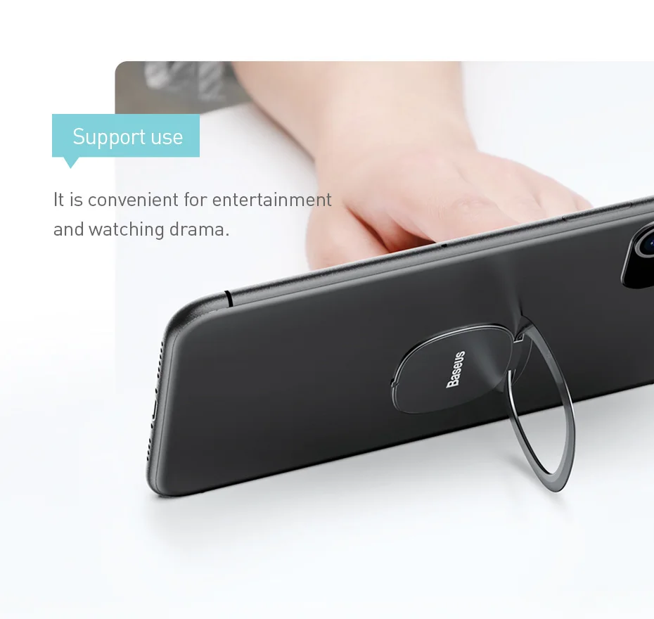 Baseus Mini Finger Ring Phone Holder Portable Metal Ring Stand for iPhone 16 15 14 13 Pro Max Xiaomi Samsung Mobile Phone Holder