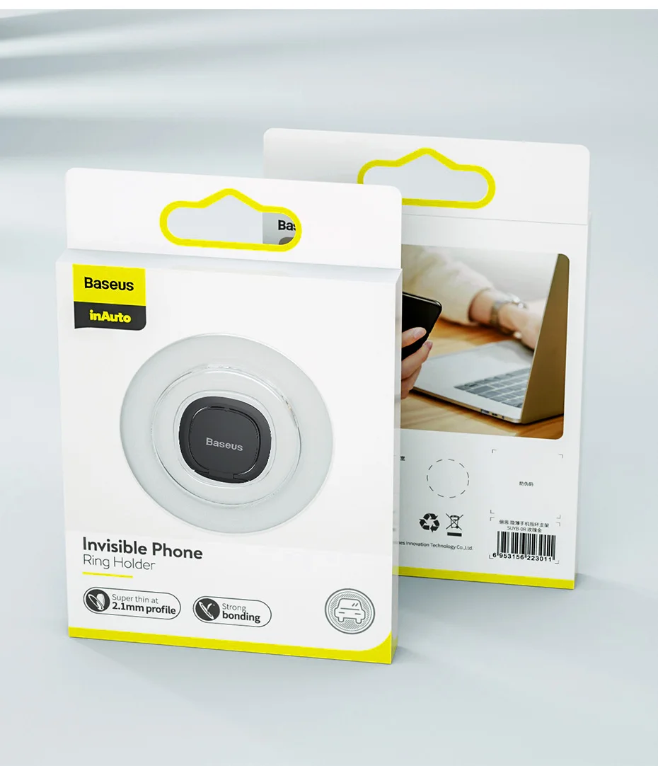 Baseus Mini Finger Ring Phone Holder Portable Metal Ring Stand for iPhone 16 15 14 13 Pro Max Xiaomi Samsung Mobile Phone Holder
