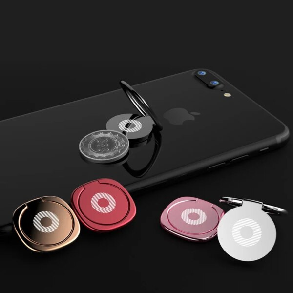 Baseus Privity Ring Bracket Universal Phone Holder with Magnetic Support 180° Rotation Gold Silver Black - Image 6