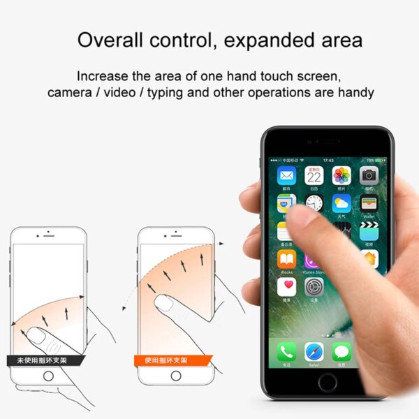Baseus Privity Ring Bracket Universal Phone Holder with Magnetic Support 180° Rotation Gold Silver Black - Image 5