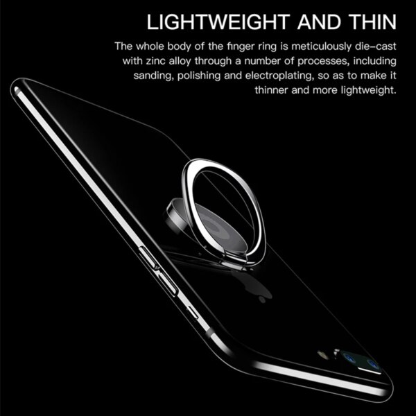 Baseus Privity Ring Bracket Universal Phone Holder with Magnetic Support 180° Rotation Gold Silver Black - Image 2