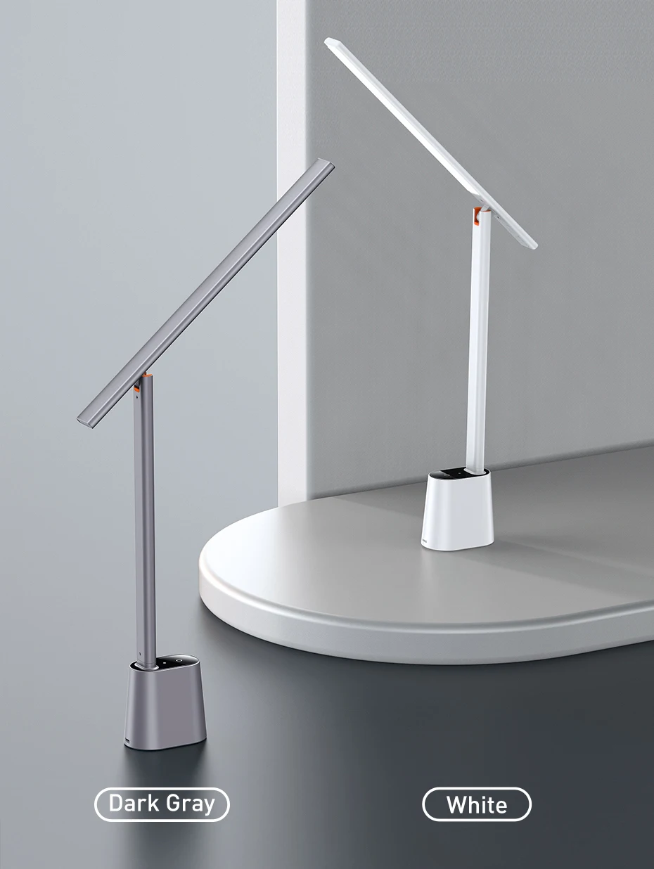 Baseus Desk Lamp 180° Foldable LED Table Lamp Rechargeable Auto Dimming Smart Eye Protection Study Reading Room Night Light Lamp