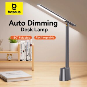 Baseus Smart Eye Protection Desk Lamp 180° Foldable Rechargeable Auto Dimming LED Reading Light