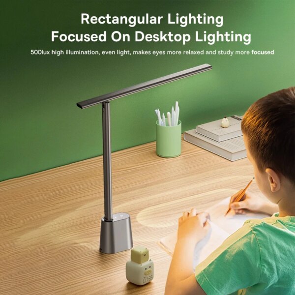 Baseus Smart Eye Protection Desk Lamp 180° Foldable Rechargeable Auto Dimming LED Reading Light - Image 3