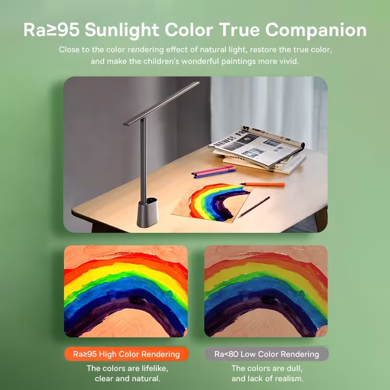 Baseus Smart Eye Protection Desk Lamp 180° Foldable Rechargeable Auto Dimming LED Reading Light Baseus Smart Eye Protection Desk Lamp 180° Foldable Rechargeable Auto Dimming LED Reading Light - Image 2