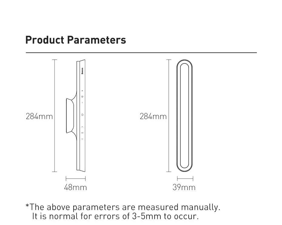 Baseus Magnetic Desk Lamp Dimmable LED Table Lamp USB Rechargeable Cabinet Closet Wardrobe Bedside Reading Hanging Night Light