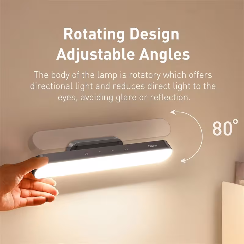 Baseus Magnetic LED Desk Lamp Stepless Dimming Rechargeable 24H Battery Kitchen Cabinet Bedroom Reading Light Baseus Magnetic LED Desk Lamp Stepless Dimming Rechargeable 24H Battery Kitchen Cabinet Bedroom Reading Light - Image 5