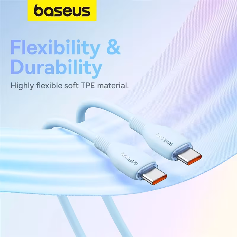 Baseus PD 100W USB C to USB C Fast Charging Cable for MacBook iPhone 16 15 Xiaomi Baseus PD 100W USB C to USB C Fast Charging Cable for MacBook iPhone 16 15 Xiaomi - Image 4