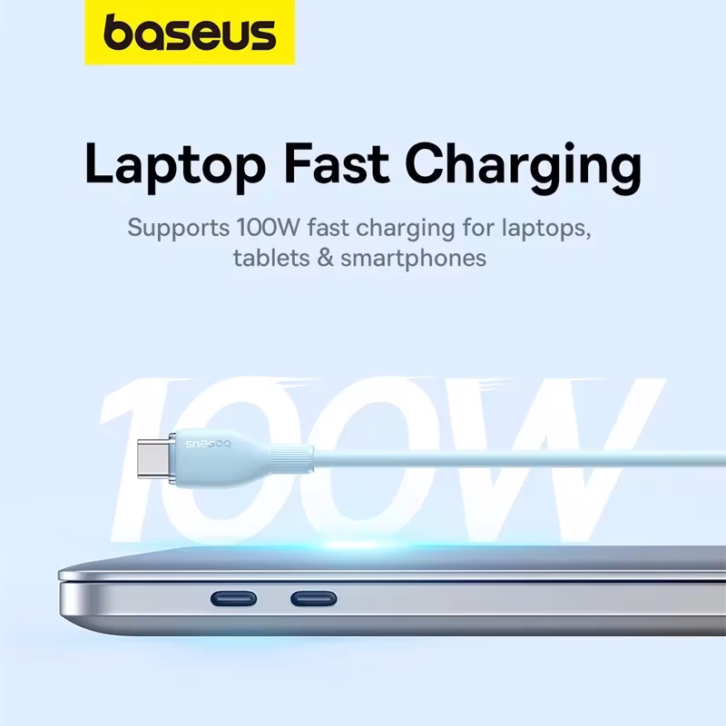 Baseus PD 100W USB C to USB C Fast Charging Cable for MacBook iPhone 16 15 Xiaomi Baseus PD 100W USB C to USB C Fast Charging Cable for MacBook iPhone 16 15 Xiaomi - Image 2