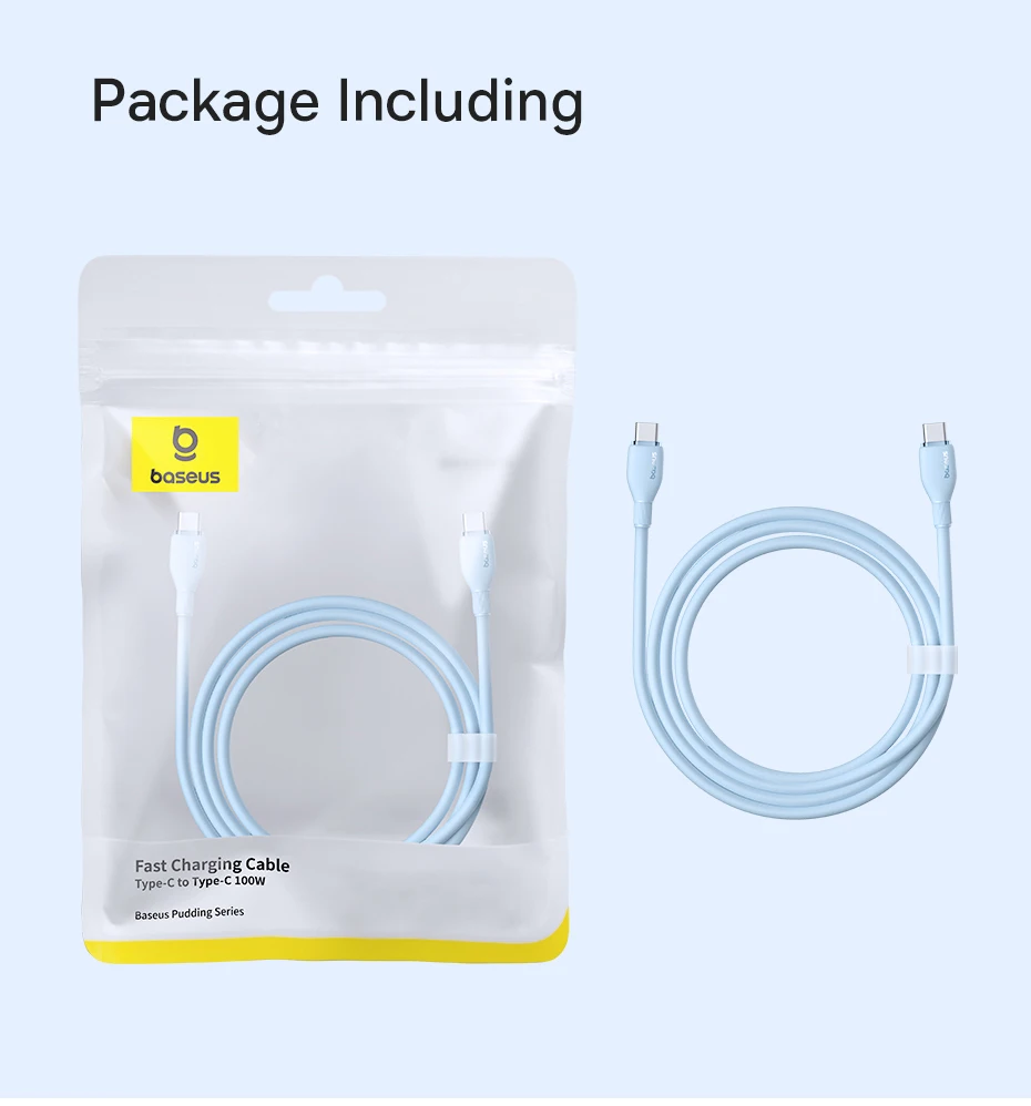 Baseus PD 100W USB C To USB Type C Cable For Macbook Fast Charging Charger Wire Cord For iPhone 16 15 Type-C Cable For Xiaomi
