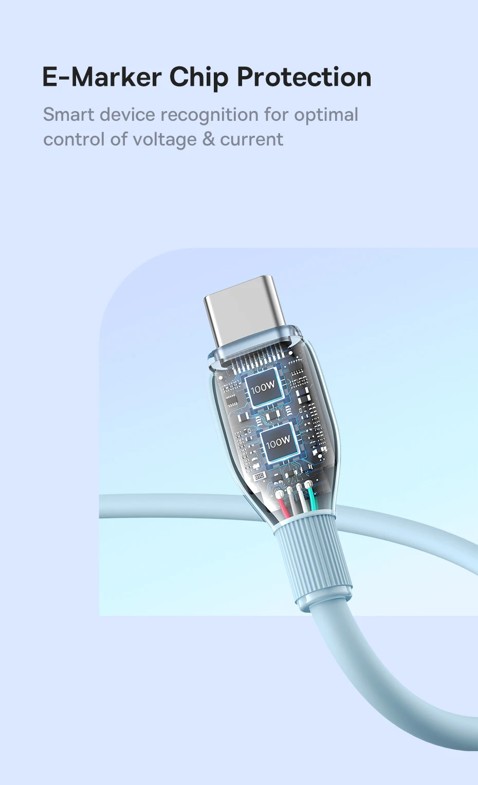 Baseus PD 100W USB C To USB Type C Cable For Macbook Fast Charging Charger Wire Cord For iPhone 16 15 Type-C Cable For Xiaomi