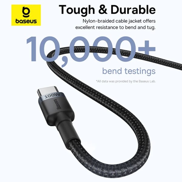 Baseus 100W USB C to USB C Fast Charging Cable 2-Pack for iPhone 15 MacBook - Image 5