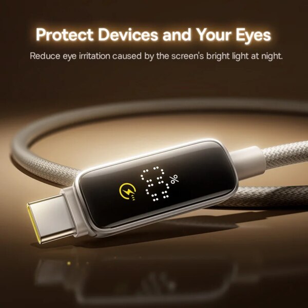 Baseus 100W USB C Cable with Digital Display PD Fast Charging for iPhone 16 MacBook Samsung Xiaomi - Image 6