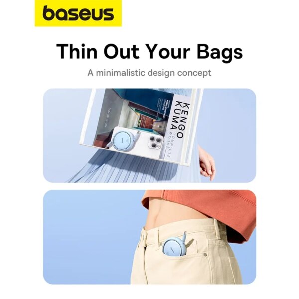 Baseus Free2Draw Mini Retractable USB C to USB C Cable 100W PD Fast Charging - Image 4
