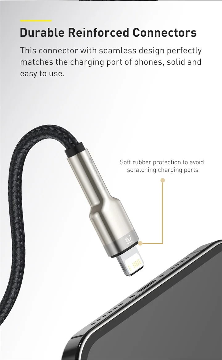Baseus USB Cable for iPhone 14 11 12 Pro Max Xs Xr X 2.4A Fast Charging Cable for iPhone Cable 7 SE 8 Plus Charger for iPad air