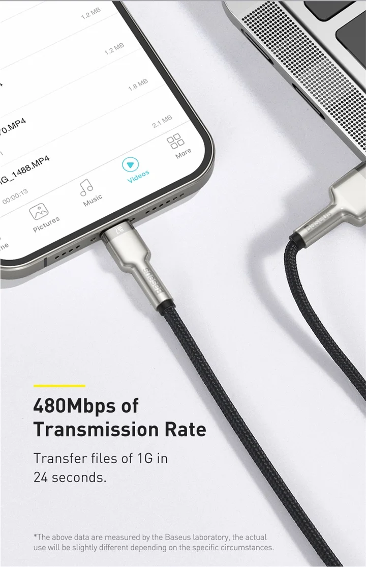 Baseus USB Cable for iPhone 14 11 12 Pro Max Xs Xr X 2.4A Fast Charging Cable for iPhone Cable 7 SE 8 Plus Charger for iPad air