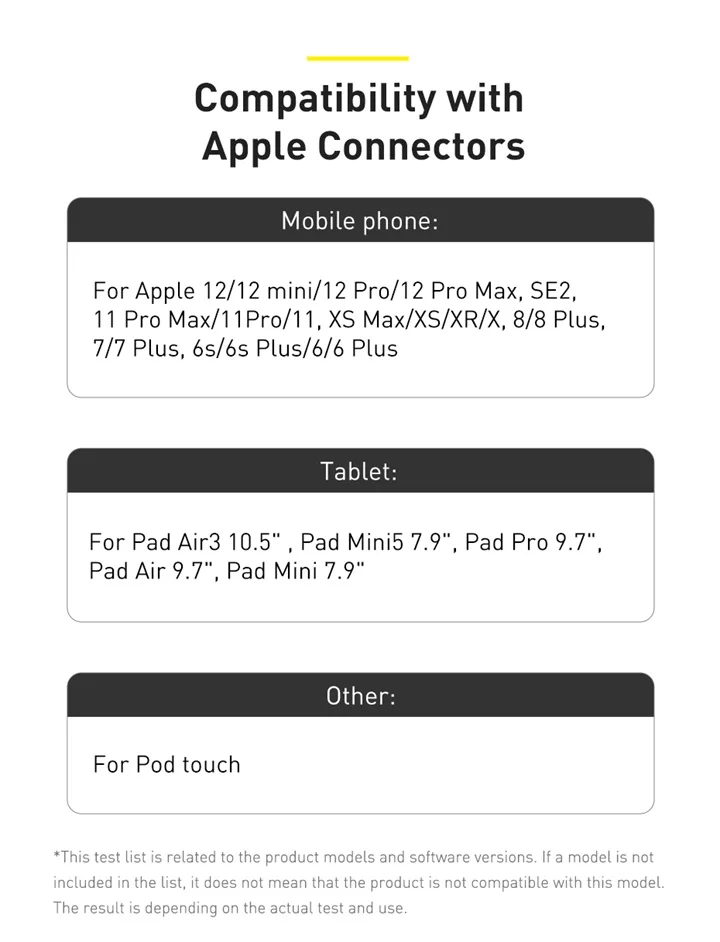 Baseus USB Cable for iPhone 14 11 12 Pro Max Xs Xr X 2.4A Fast Charging Cable for iPhone Cable 7 SE 8 Plus Charger for iPad air