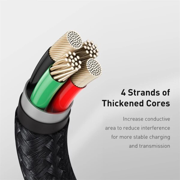 Baseus Cafule Series Metal Data Cable USB to Lightning 2.4A Fast Charging Cable for iPhone iPad - Image 6
