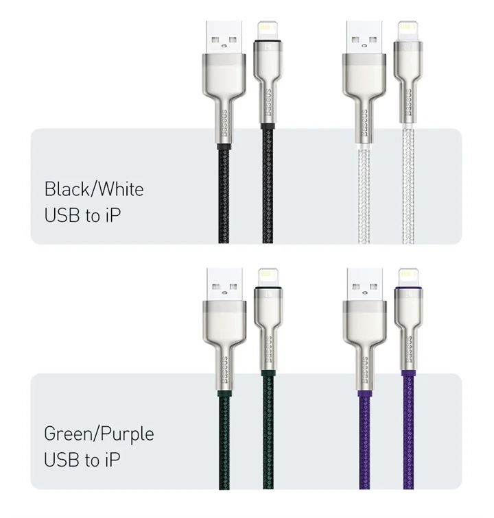 Baseus USB Cable for iPhone 14 11 12 Pro Max Xs Xr X 2.4A Fast Charging Cable for iPhone Cable 7 SE 8 Plus Charger for iPad air