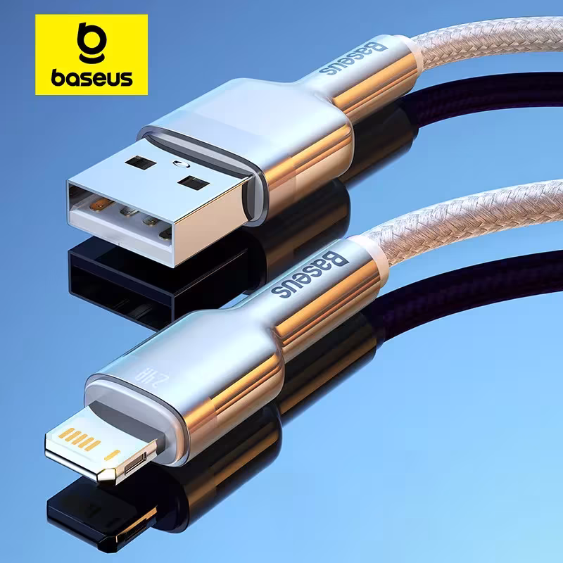 Baseus Cafule Series Metal Data Cable USB to Lightning 2.4A Fast Charging Cable for iPhone iPad Baseus Cafule Series Metal Data Cable USB to Lightning 2.4A Fast Charging Cable for iPhone iPad