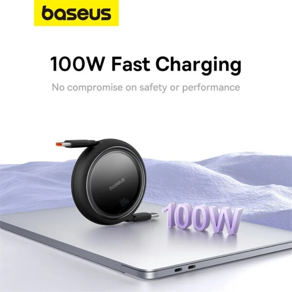 Baseus 100W USB-C Retractable Charging Cable 5 Lengths For iPhone MacBook Samsung Xiaomi - Image 4