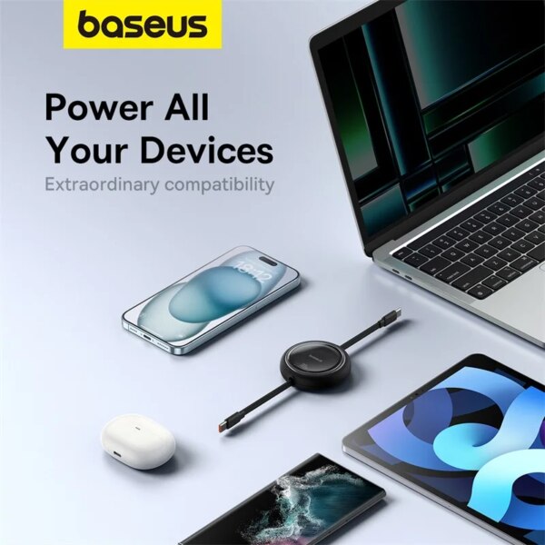 Baseus 100W USB-C Retractable Charging Cable 5 Lengths For iPhone MacBook Samsung Xiaomi - Image 3