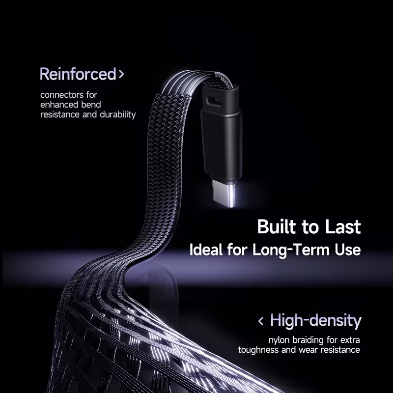 Baseus MVP3 100W USB C Fast Charging Cable LED Halo Light 90 Degree Angled for Gaming Baseus MVP3 100W USB C Fast Charging Cable LED Halo Light 90 Degree Angled for Gaming - Image 6