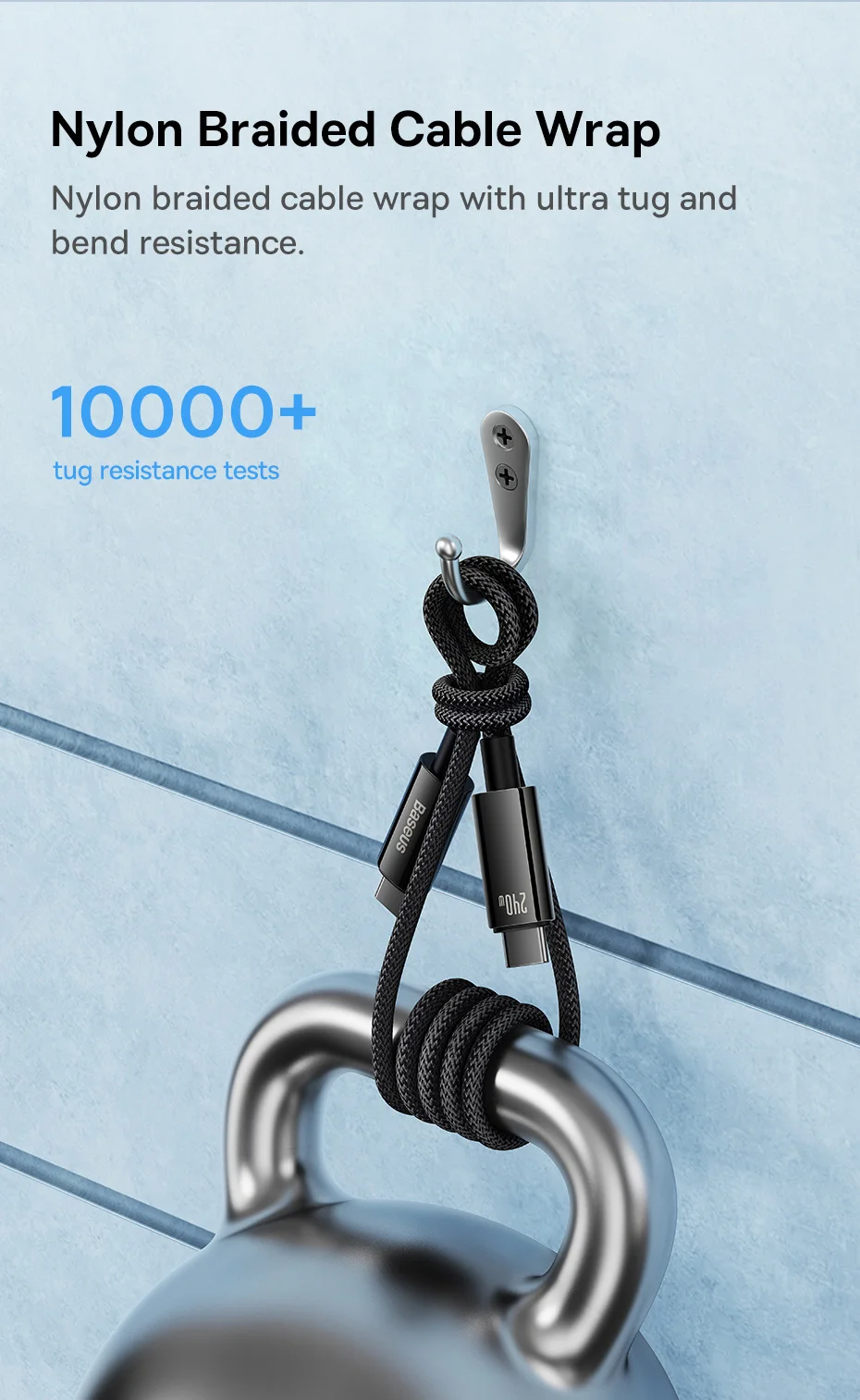 Baseus 240W Super Fast Charge Type-C Cable 6A For Xiaomi 12Pro Redmi K50 Note 11Pro Quick Charge USB Cable For Macbook Baseus 240W Super Fast Charge Type-C Cable 6A For Xiaomi 12Pro Redmi K50 Note 11Pro Quick Charge USB Cable For Macbook