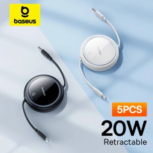 Baseus Free2Pull Retractable PD 20W USB-C to Lightning Cable for iPhone iPad Fast Charging