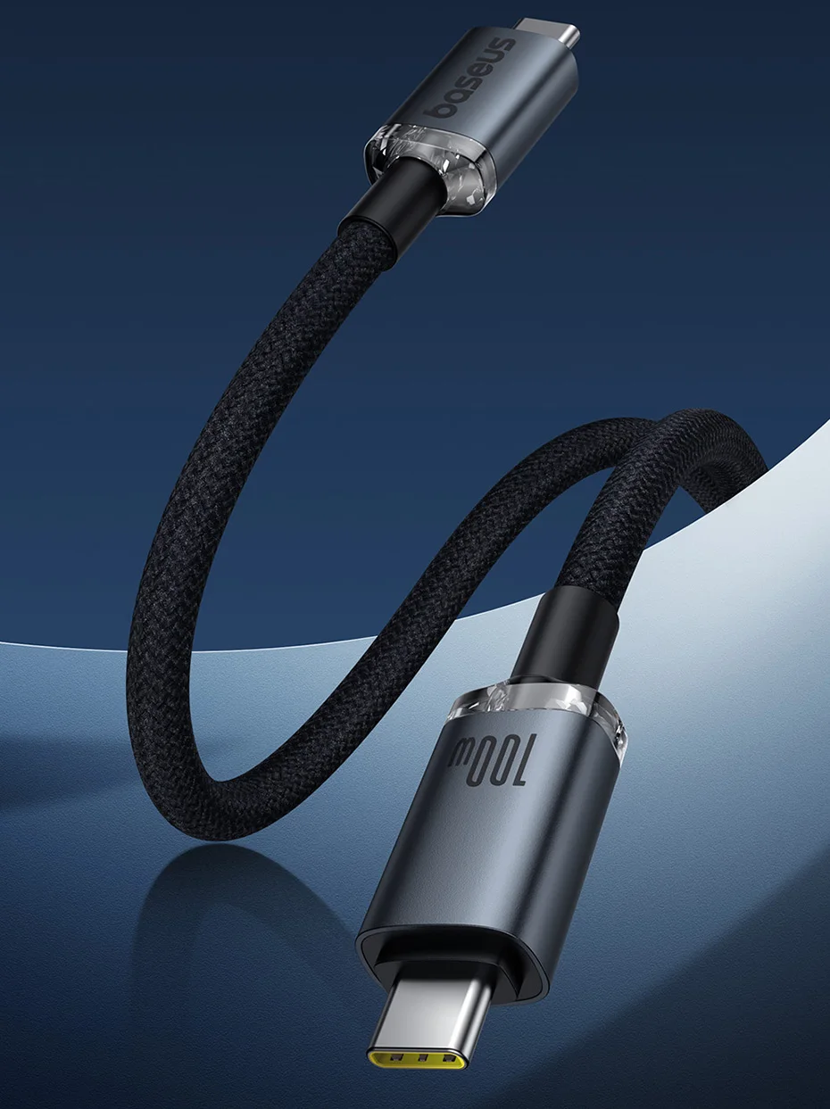 Baseus USB3.2 20Gbps Data Cable 4K@60Hz 100W USB C Cable for iPhone 15 MacBook iPad Pro Fast Charging Cable For Xiaomi Samsung
