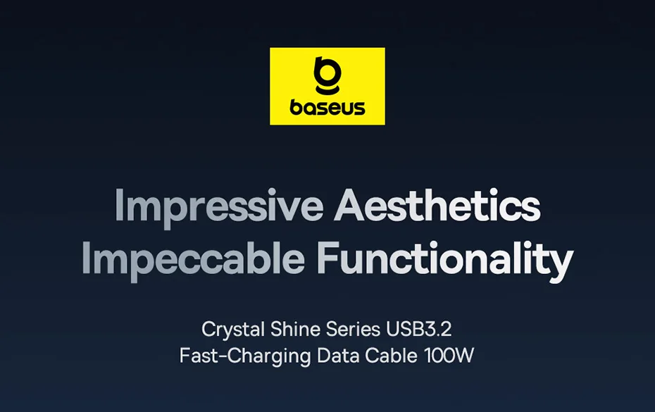 Baseus USB3.2 20Gbps Data Cable 4K@60Hz 100W USB C Cable for iPhone 15 MacBook iPad Pro Fast Charging Cable For Xiaomi Samsung