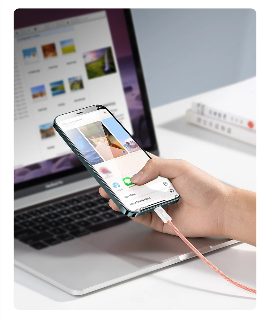 Baseus USB C Cable For IPhone 14 13 12 11 pro Max Xs Plus 20W Fast Charging Cable Type C Date Wire For ipad Macbook