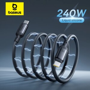Baseus PicoGo 240W Magnetic USB C Cable Liquid Silicone Fast Charging For iPhone Samsung Macbook