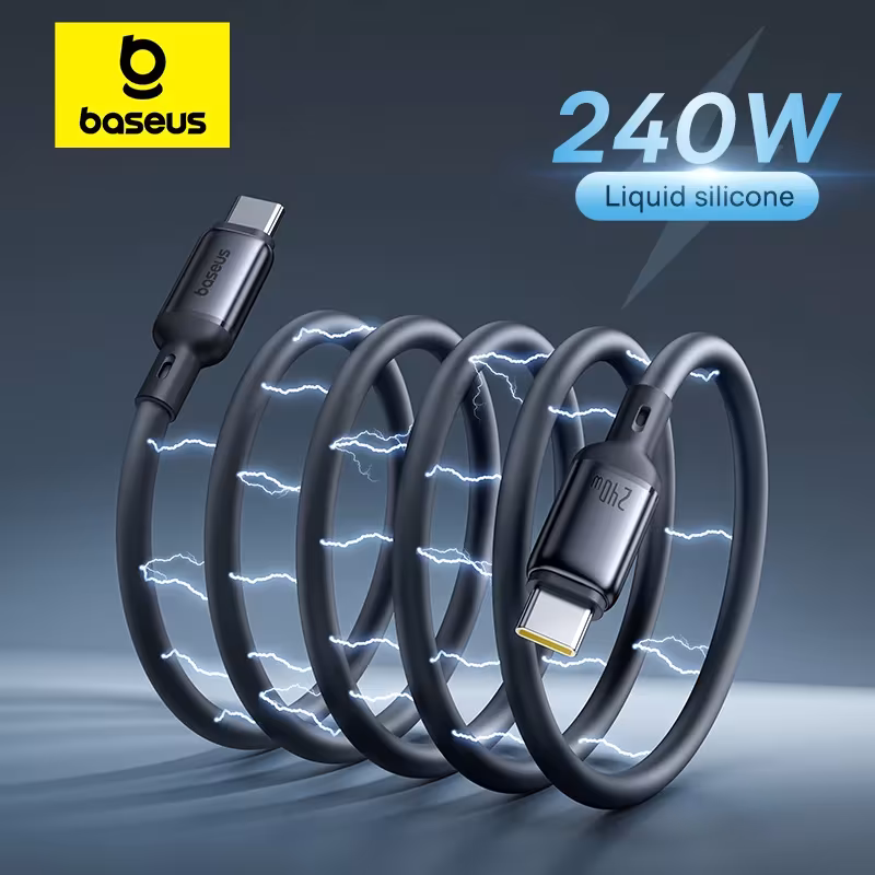 Baseus PicoGo 240W Magnetic USB C Cable Liquid Silicone Fast Charging For iPhone Samsung Macbook Baseus PicoGo 240W Magnetic USB C Cable Liquid Silicone Fast Charging For iPhone Samsung Macbook