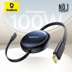 Baseus Nomos Retractable 100W USB C Cable Fast Charging For iPhone MacBook Samsung