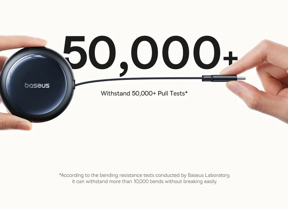 Baesus Nomos Retractable 100W USB C Cable For iPhone 16 15 Plus Pro Max Fast Charging Cable For MacBook Type C Cable For Samsung