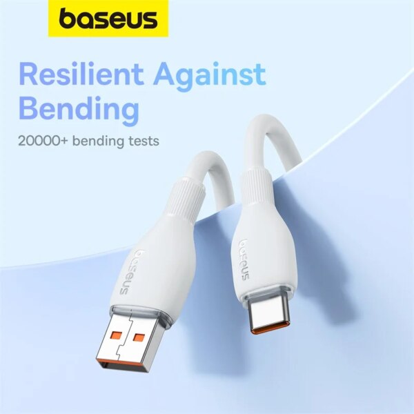 Baseus Pudding Series USB-C Fast Charging Cable 100W TPE Soft Wire for Huawei Honor Samsung - Image 4
