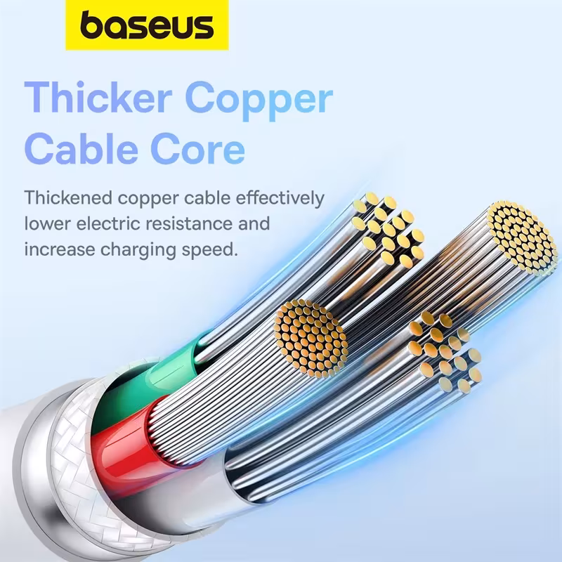 Baseus Pudding Series USB-C Fast Charging Cable 100W TPE Soft Wire for Huawei Honor Samsung Baseus Pudding Series USB-C Fast Charging Cable 100W TPE Soft Wire for Huawei Honor Samsung - Image 5