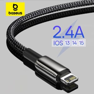Baseus Zinc Alloy Fast Charging Cable 2.4A USB for iPhone 14 13 12 11 Pro Max XR Xs