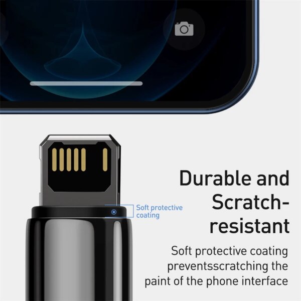 Baseus Zinc Alloy Fast Charging Cable 2.4A USB for iPhone 14 13 12 11 Pro Max XR Xs - Image 4