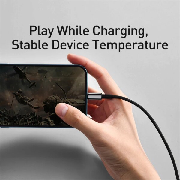 Baseus Zinc Alloy Fast Charging Cable 2.4A USB for iPhone 14 13 12 11 Pro Max XR Xs - Image 6
